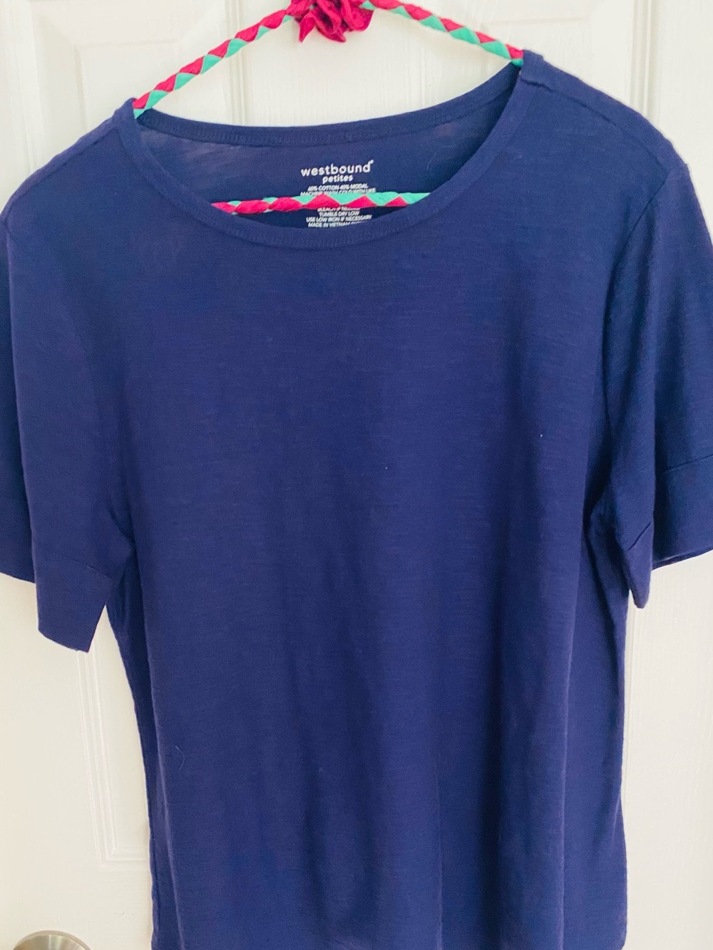 Westbound Navy / Purple Short Sleeve Tee NEW. PM.
